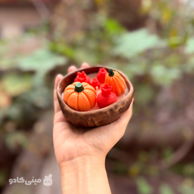 شمع یلدایی کدو و انار