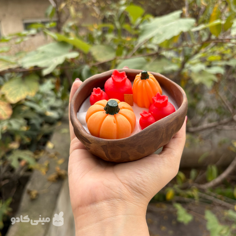 شمع یلدایی کدو و انار